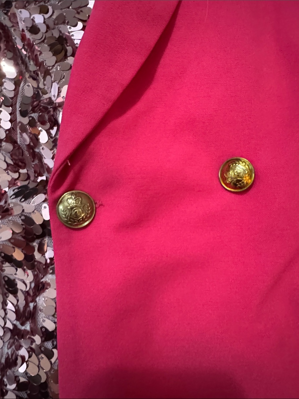 Hot Pink Sequin-Accent Blazer - Picture 2 of 5